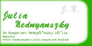 julia mednyanszky business card